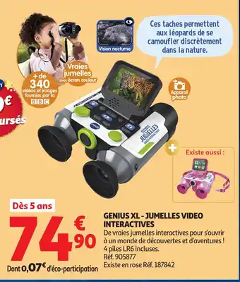 Auchan Genius xl - jumelles video interactives offre