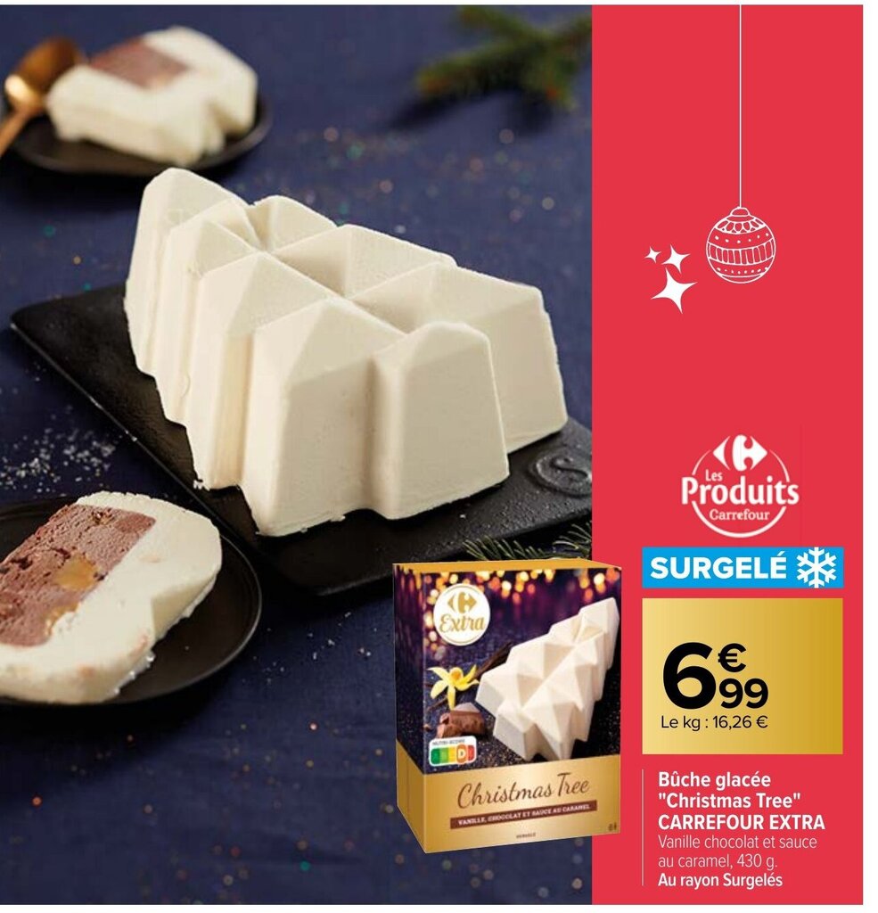 Promo Bûche glacée "Christmas Tree" Carrefour Extra chez Carrefour