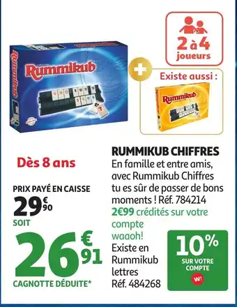 Auchan RUMMIKUB Chiffres offre
