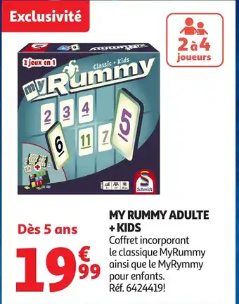 Auchan My rummy adulte + kids offre