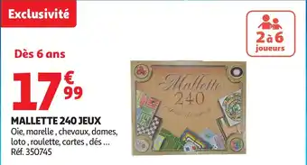 Auchan Mallette 240 jeux offre