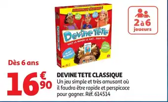 Auchan Devine tete classique offre