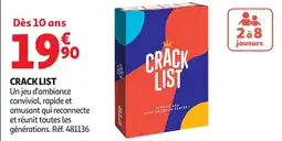 Auchan Crack list offre