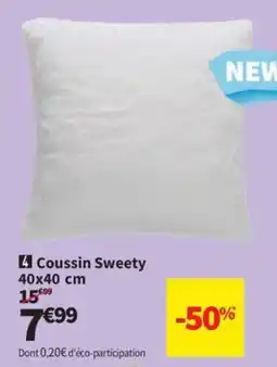 Conforama Coussin Sweety 40x40 cm offre