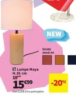 Conforama Lampe Maya H.36 cm offre