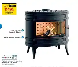 Castorama Poêle à bois en fonte invicta mandor 12 kw 145 m² offre