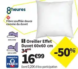 Conforama Oreiller Effet Duvet 60x60 cm offre
