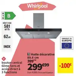 Conforama WHIRPOOL Hotte décorative offre