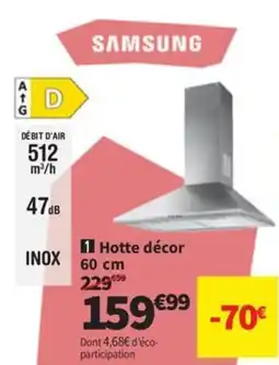Conforama SAMSUNG Hotte décor 60 cm offre