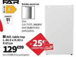 Conforama FAR Réf. table top offre