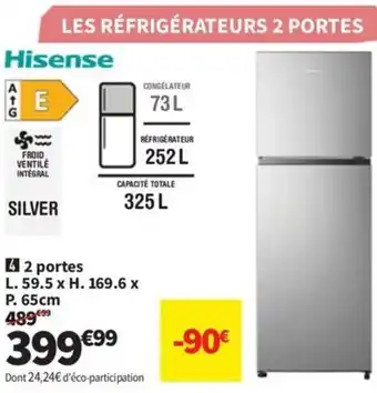 Conforama HISENSE 2 portes offre
