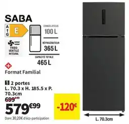 Conforama SABA 2 portes offre