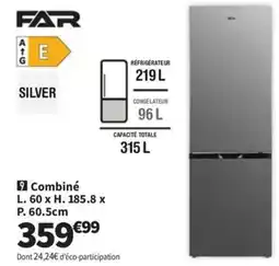 Conforama FAR Combiné L.60 x H. 185.8 x P.60.5cm offre