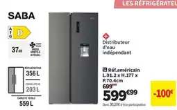 Conforama Réf.américain L.91.2 x H.177 x P.70.4cm offre