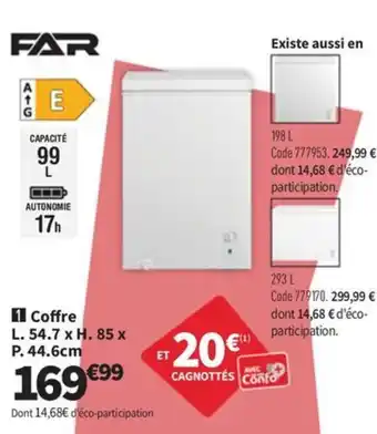 Conforama FAR Coffre offre