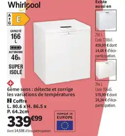 Conforama WHIRPOOL Coffre offre