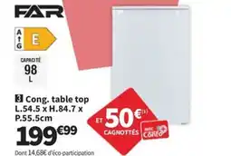 Conforama FAR Cong. table top L.54.5 x H.84.7 x P.55.5cm offre