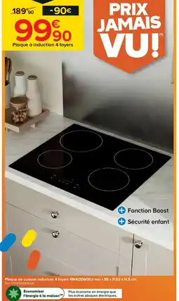 Castorama Plaque de cuisson induction 4 foyers NN4ZID60EU offre