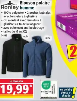 Norma Ronley blouson polaire homme offre