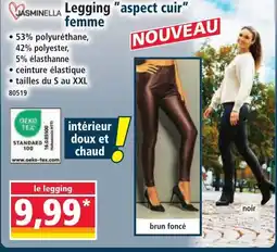Norma Jasminella legging aspect cuir femme offre