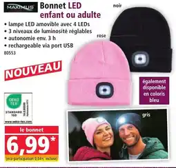 Norma MAXIMUS Bonnet LED enfant ou adulte offre
