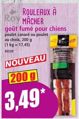 Norma Rouleaux à roy macher goût fumé pour chiens offre