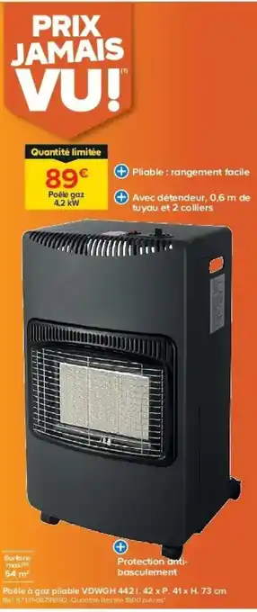 Castorama Poêle à gaz pliable offre