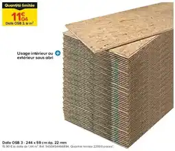 Castorama Dalle OSB 3-244 x 59 cm ép. 22 mm offre