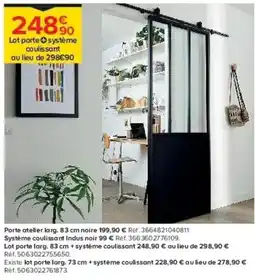 Castorama Porte atelier larg. 83 cm offre