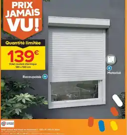 Castorama Volet roulant électrique en aluminium offre
