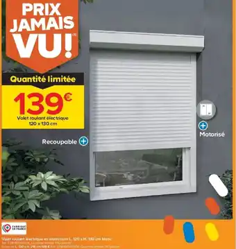 Castorama Volet roulant électrique en aluminium offre