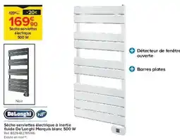 Castorama Sèche-serviettes électrique à inertie fluide de'longhi marquis blanc 500 w offre