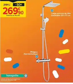 Castorama Colonne de douche thermostatique Showerpipe Waterform 230 offre
