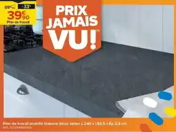Castorama Plan de travail stratifié Galaxie décor béton offre