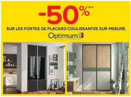 Castorama SUR LES PORTES DE PLACARD COULISSANTES SUR MESURE offre