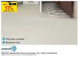 Castorama Dalle PVC clipsable Baila décor pierre beige offre