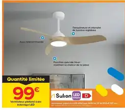 Castorama Ventilateur plafond à LED offre