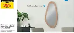 Castorama Miroir forme organique décor chêne Dada Art offre