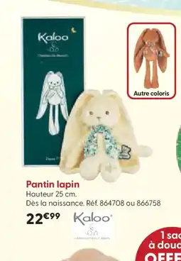 La Grande Récré KALOO Pantin lapin offre