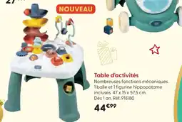 La Grande Récré Table d'activités offre