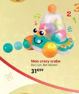 La Grande Récré Mon crazy crabe offre