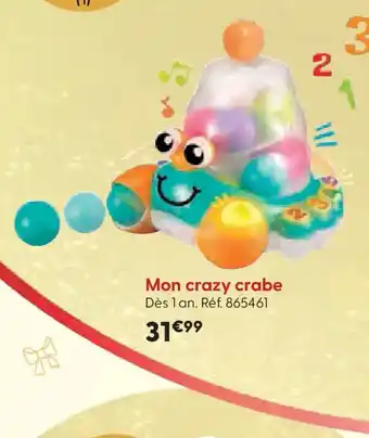 La Grande Récré Mon crazy crabe offre