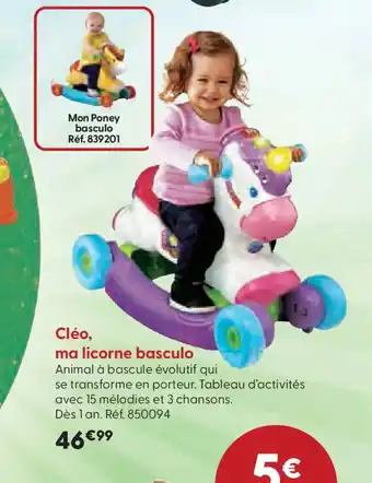 Cléo, ma licorne basculo