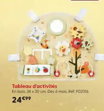 La Grande Récré Tableau d'activités offre