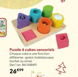 La Grande Récré Puzzle 6 cubes sensoriels offre