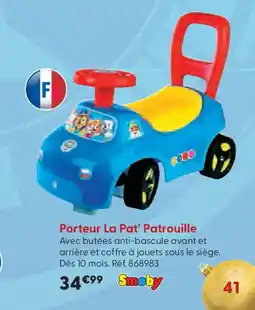 La Grande Récré Porteur La Pat' Patrouille offre