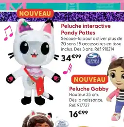 La Grande Récré Peluche interactive Pandy Pattes offre
