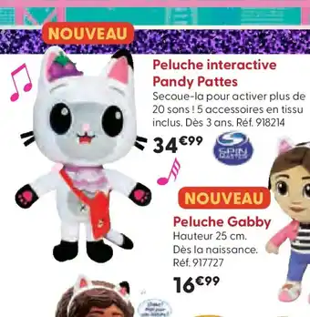 La Grande Récré Peluche interactive Pandy Pattes offre