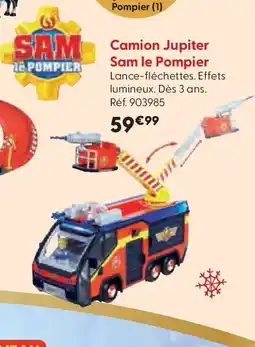La Grande Récré Camion Jupiter Sam le Pompier offre