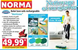 Norma Balai lave-sols rechargeable hurricane offre
